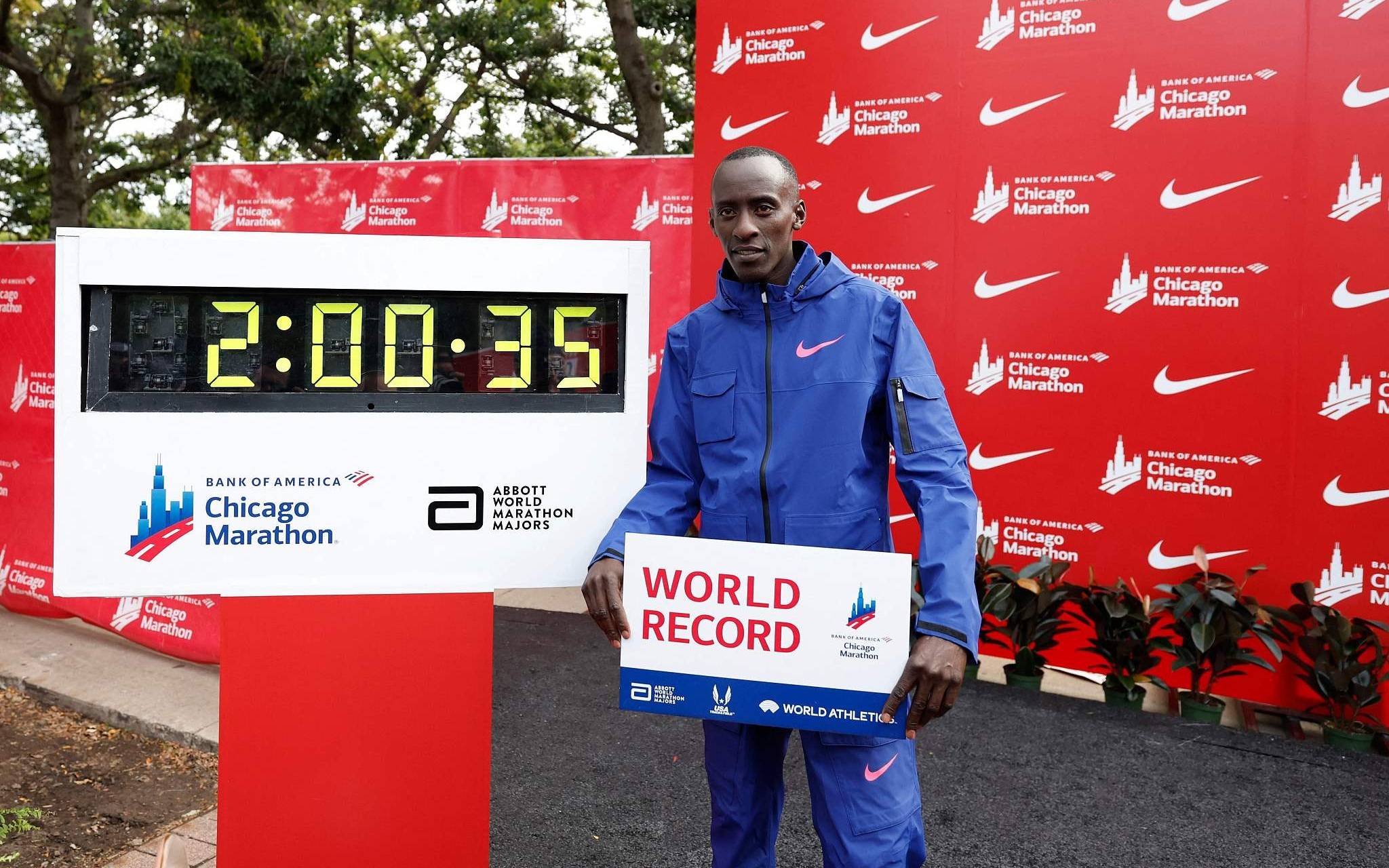 将世界纪录提高了34秒，但这只是基普图姆第3场马拉松比赛,马拉松比赛