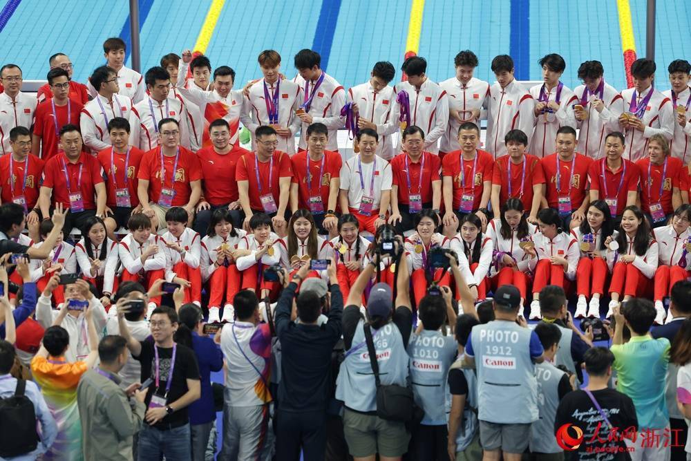 亚运游泳项目收官：中国游泳队28金创亚运历史最佳成绩,游泳